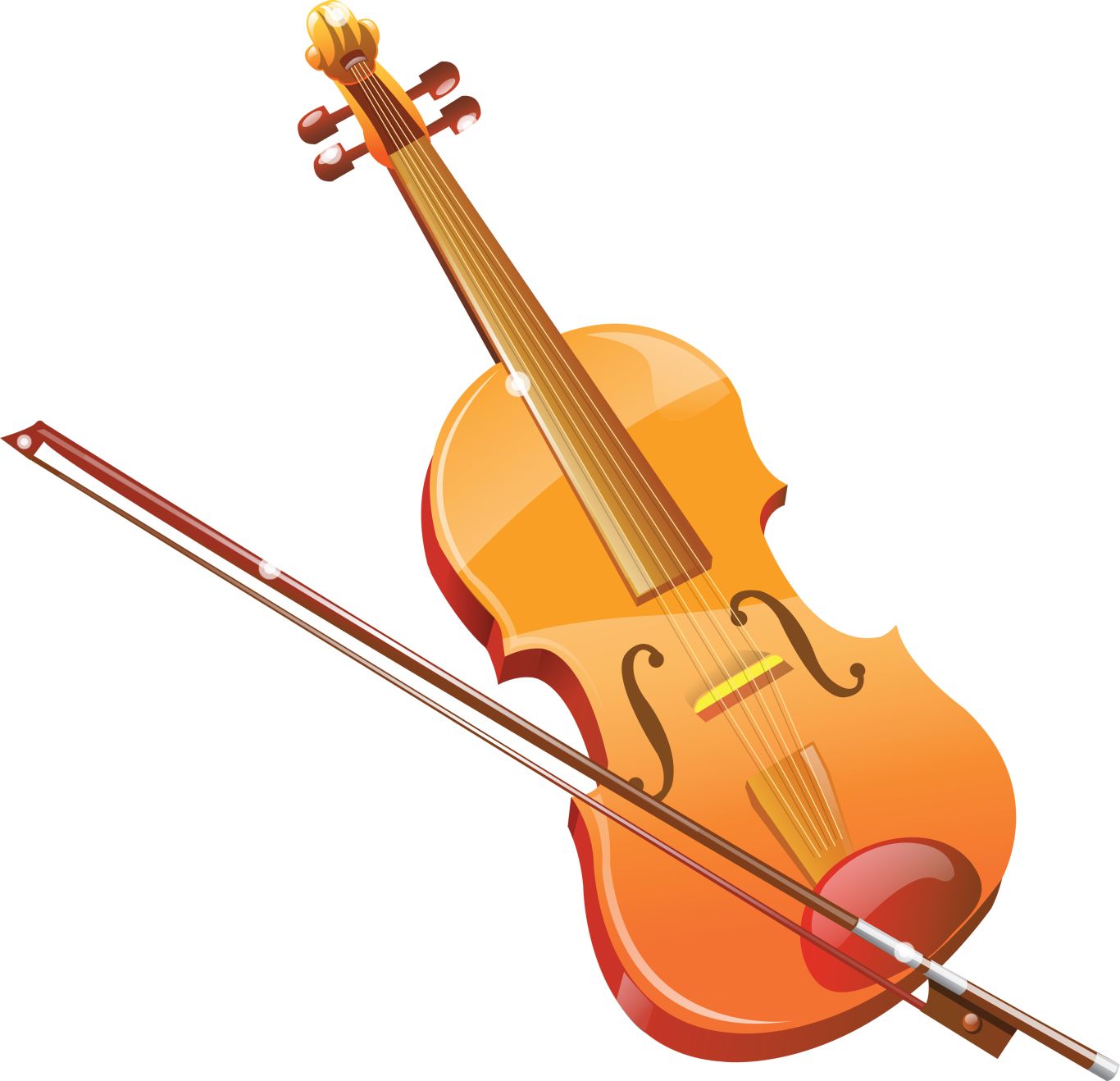 Violin and bow PNG    图片编号:12824