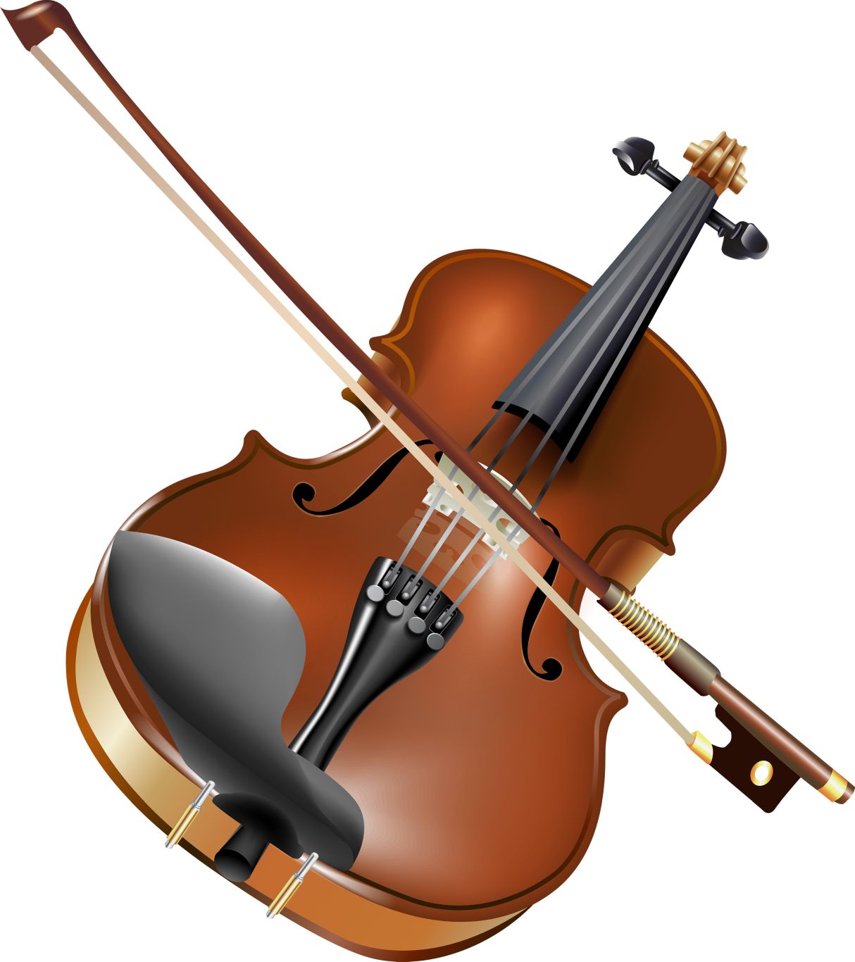 Violin and bow PNG    图片编号:12846
