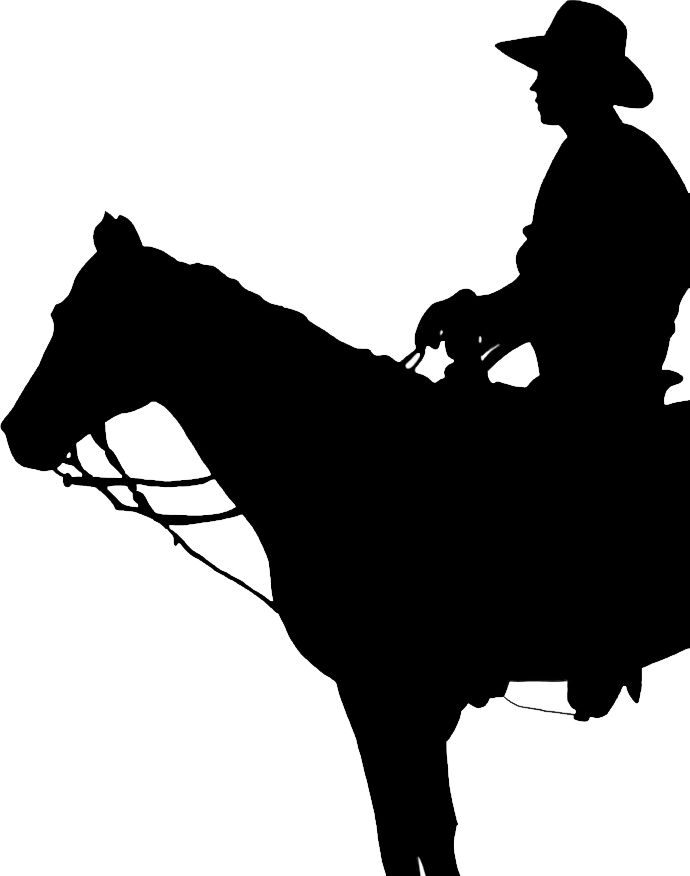 Cowboy silhouette PNG    图片编号:40658