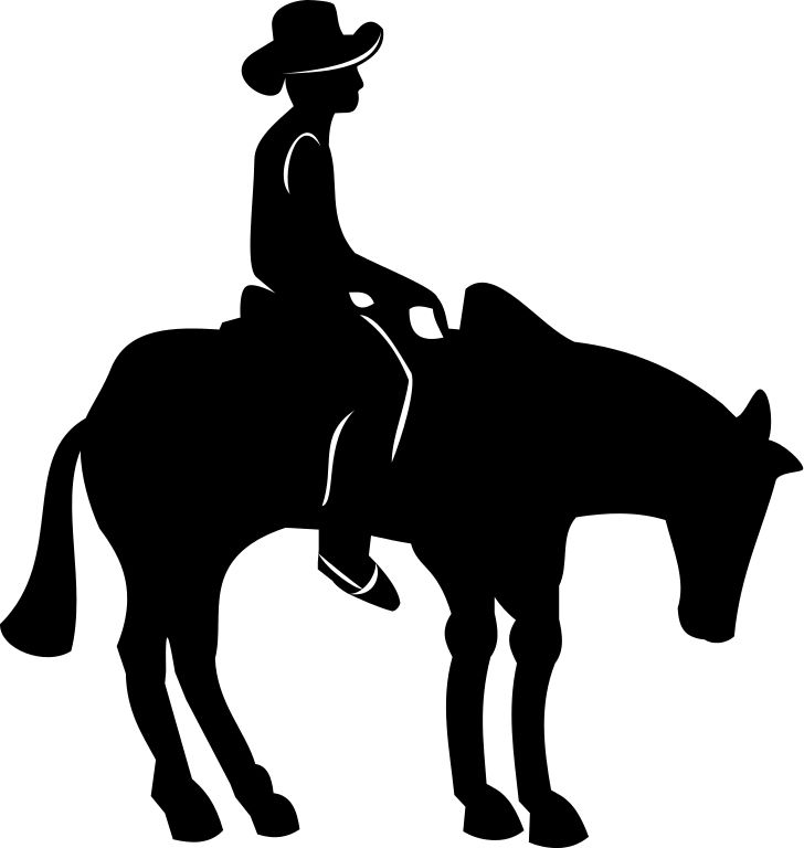 Cowboy silhouette PNG    图片编号:40684
