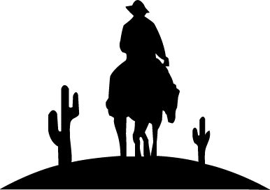 Cowboy silhouette PNG    图片编号:40685