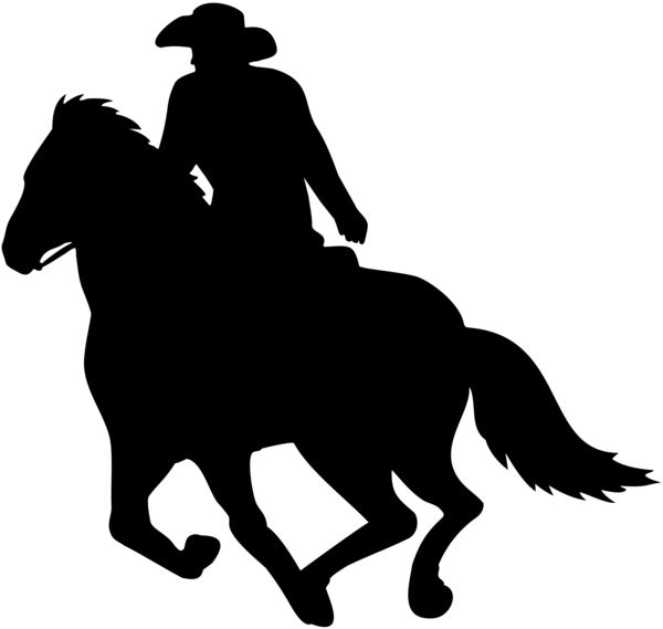 Cowboy silhouette PNG    图片编号:40695