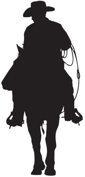 Cowboy silhouette PNG    图片编号:40697