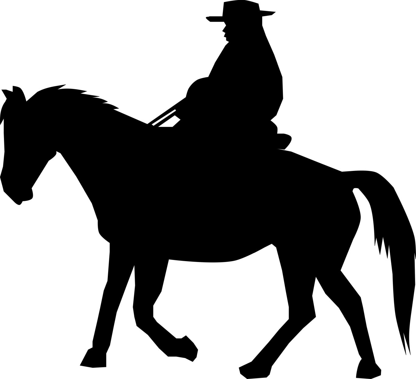 Cowboy silhouette PNG    图片编号:40713