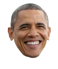 Barak Obama face PNG image    图片编号:5649