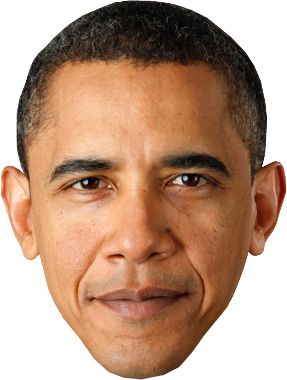 Barak Obama face PNG image    图片编号:5660