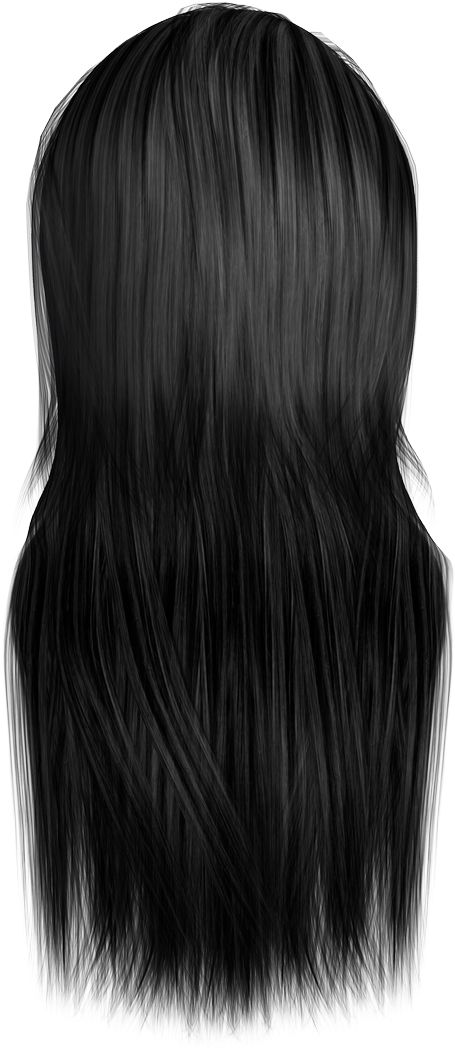 Women black hair PNG image    图片编号:5596