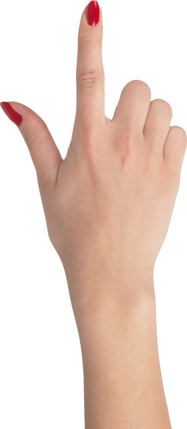 One finger hand with red nails, hands PNG, hand image free    图片编号:947