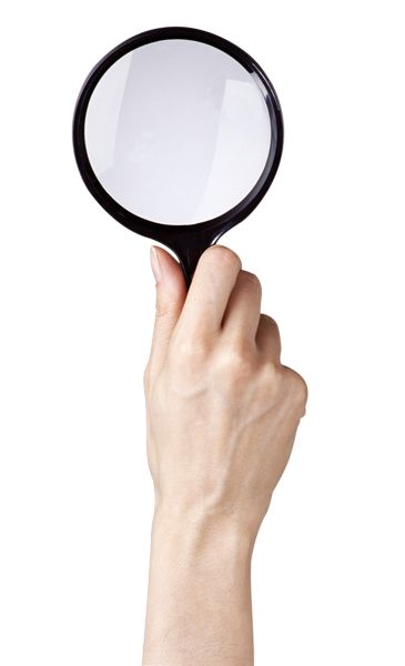 magnifier in hand PNG    图片编号:98367
