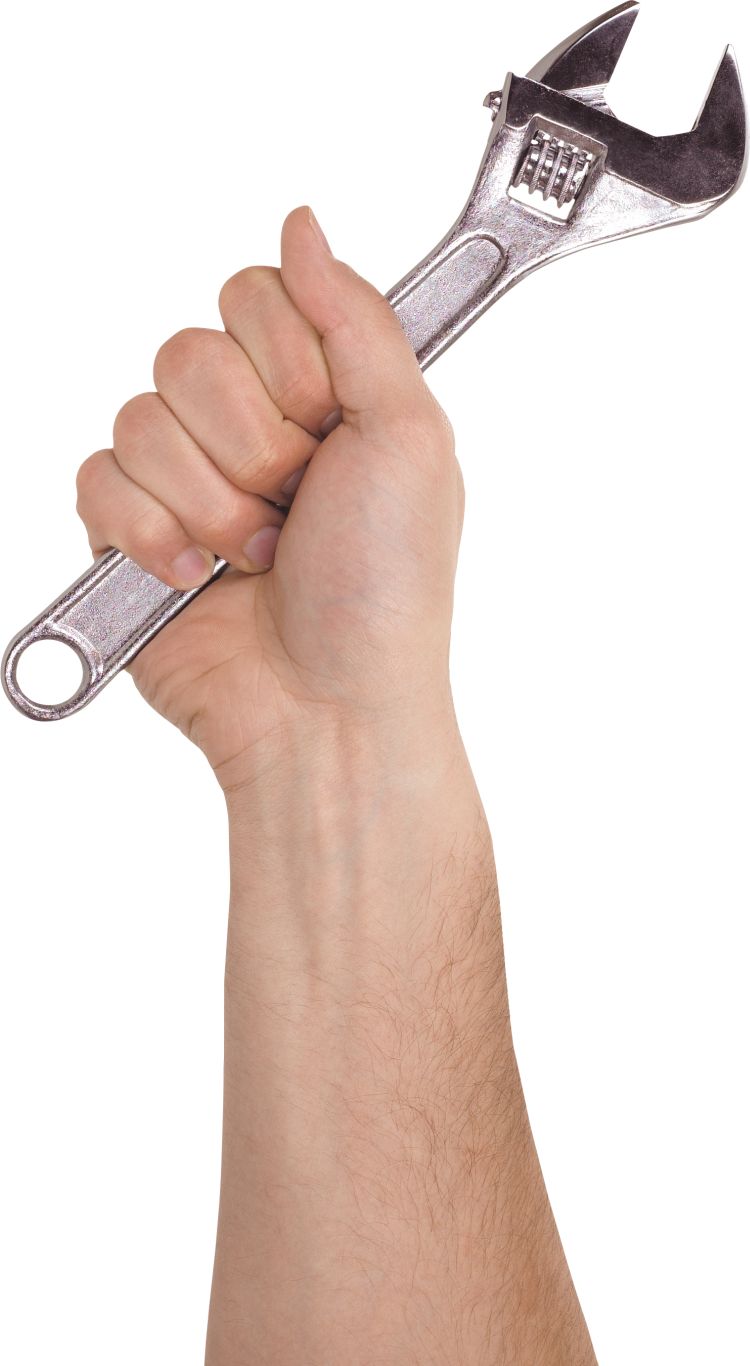 wrench in hand PNG    图片编号:98414