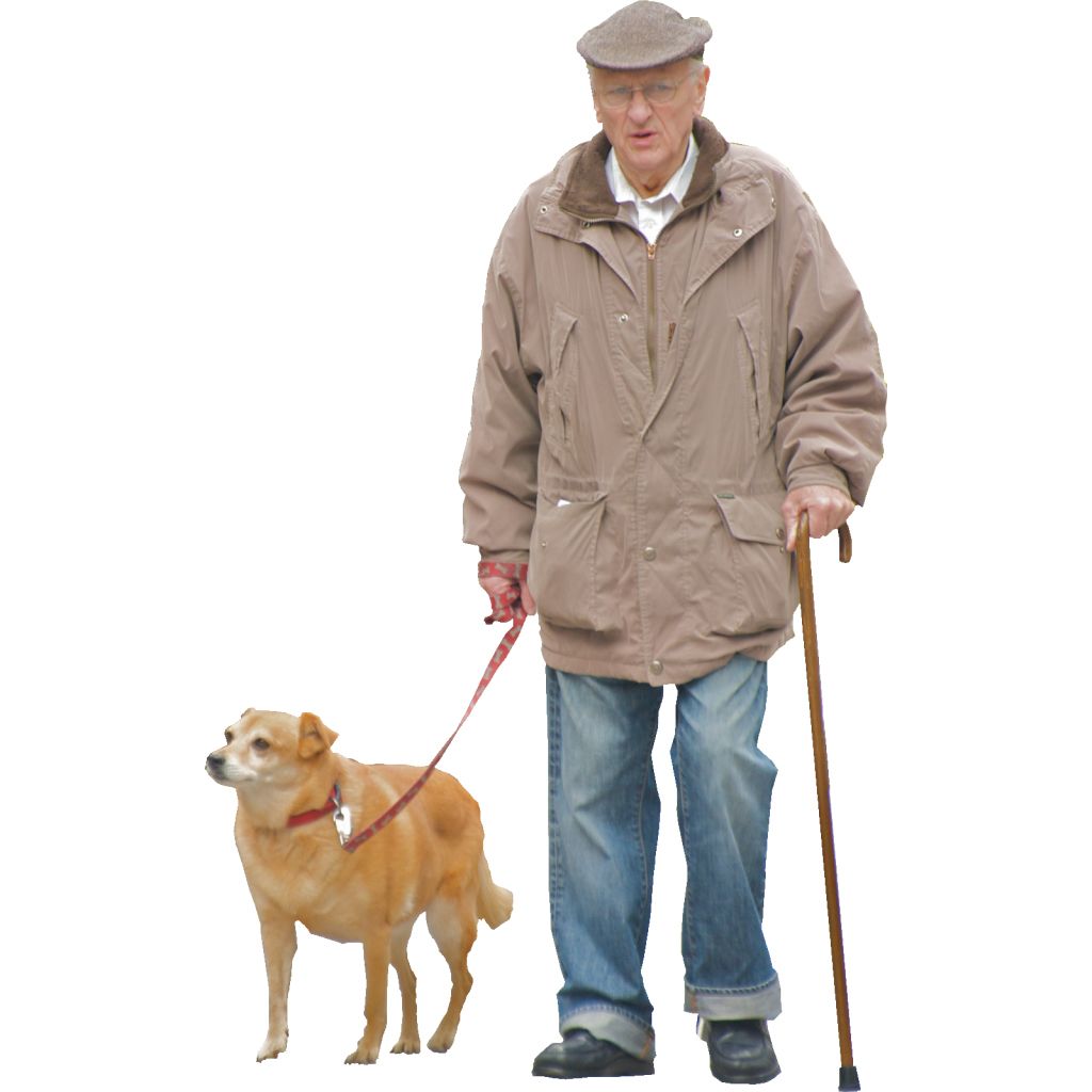 Man and dog PNG image    图片编号:6516