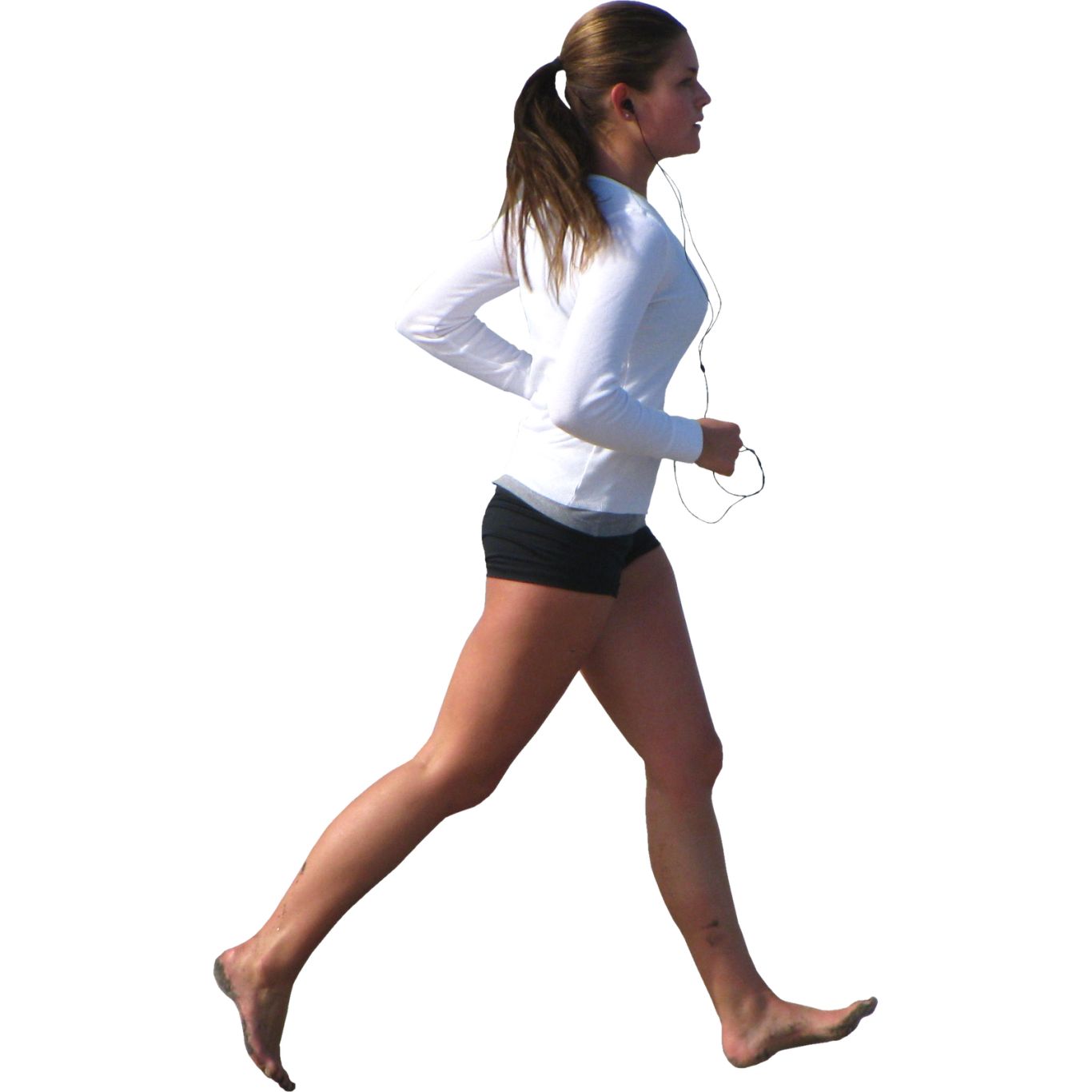 Running woman PNG image    图片编号:11701