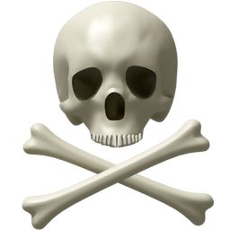 Skull and bones PNG image    图片编号:5542