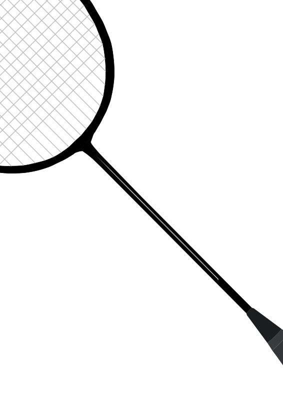 Badminton racket PNG image    图片编号:10424