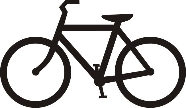 Bicycle black siluete PNG image    图片编号:5369