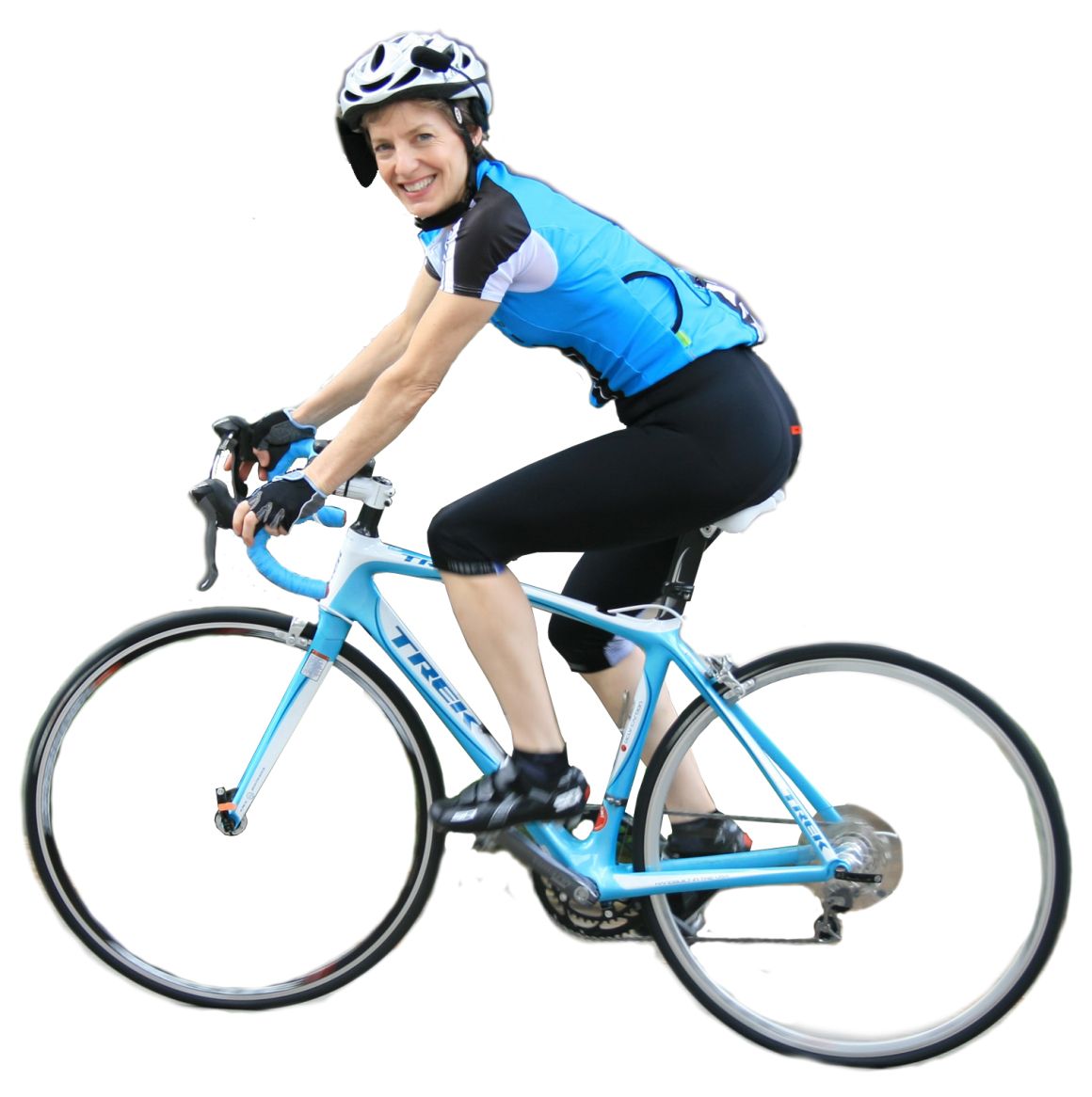 Woman on bicycle PNG image    图片编号:5385