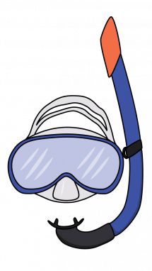 Snorkel, diving mask PNG    图片编号:71059
