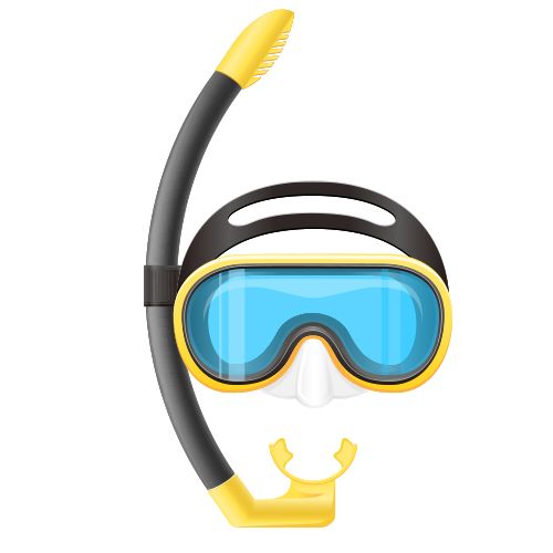 Snorkel, diving mask PNG    图片编号:71085