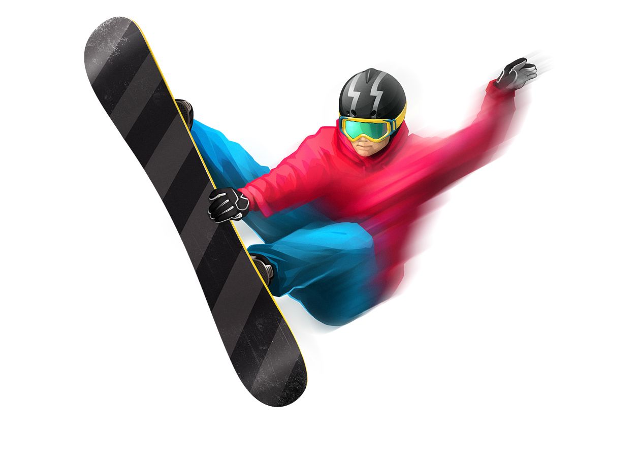 Snowboard man PNG image    图片编号:8024