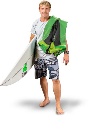 Man with surfing board PNG image    图片编号:9716