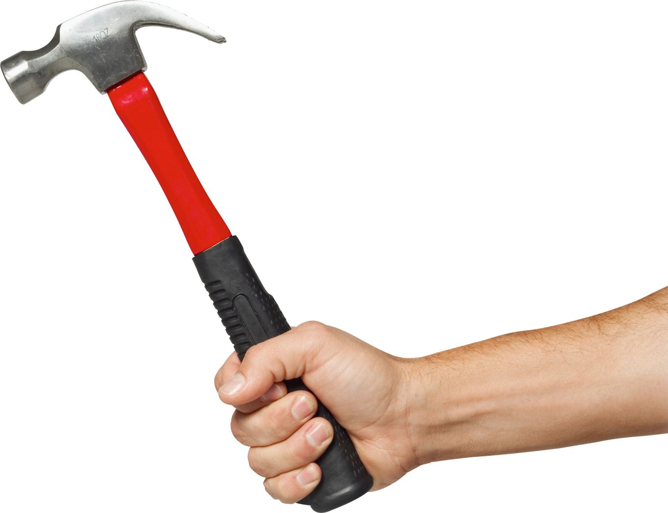 Hammer in hand PNG image    图片编号:3886