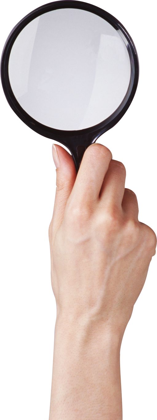 Loupe in hand PNG image    图片编号:10027