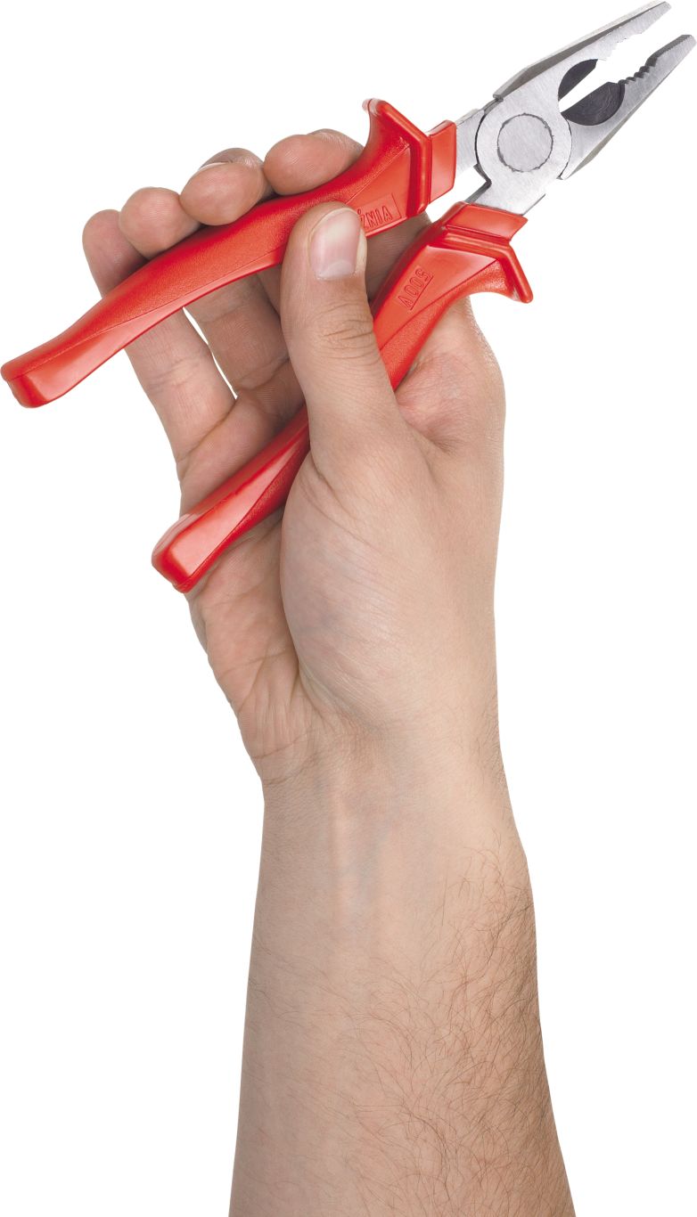 Plier in hand PNG image    图片编号:10042