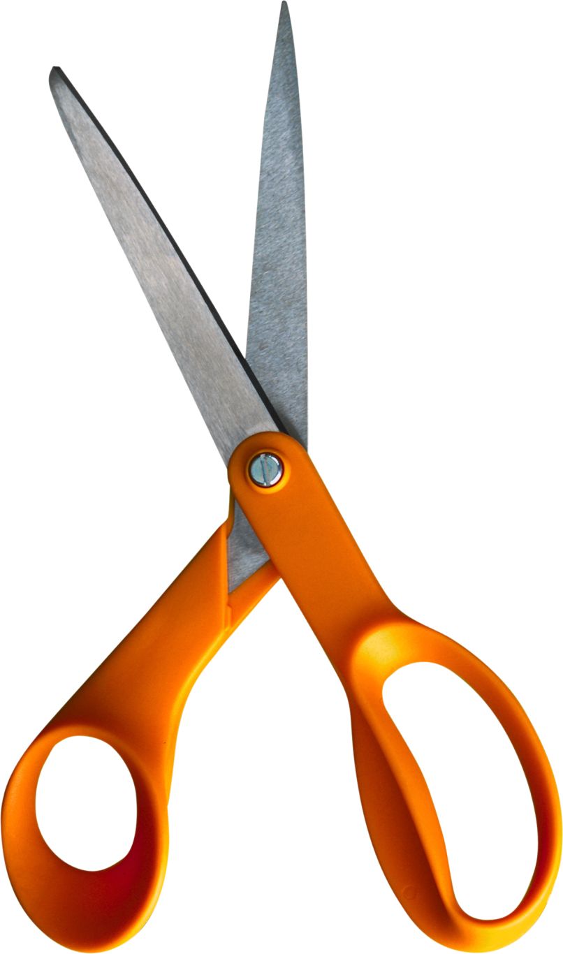 Orange scissors PNG image download    图片编号:4371