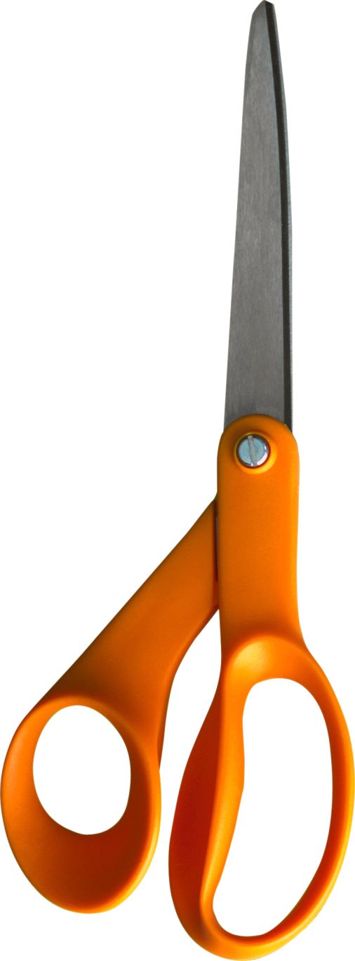 Orange scissors PNG image download    图片编号:4372