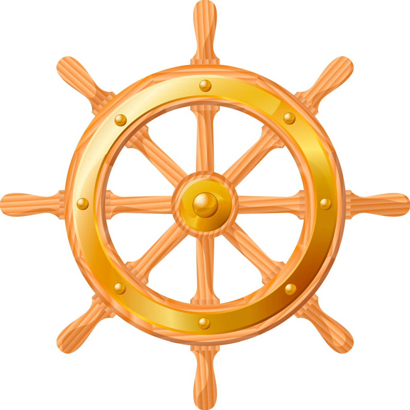 Ship's wheel, rudder PNG    图片编号:104100