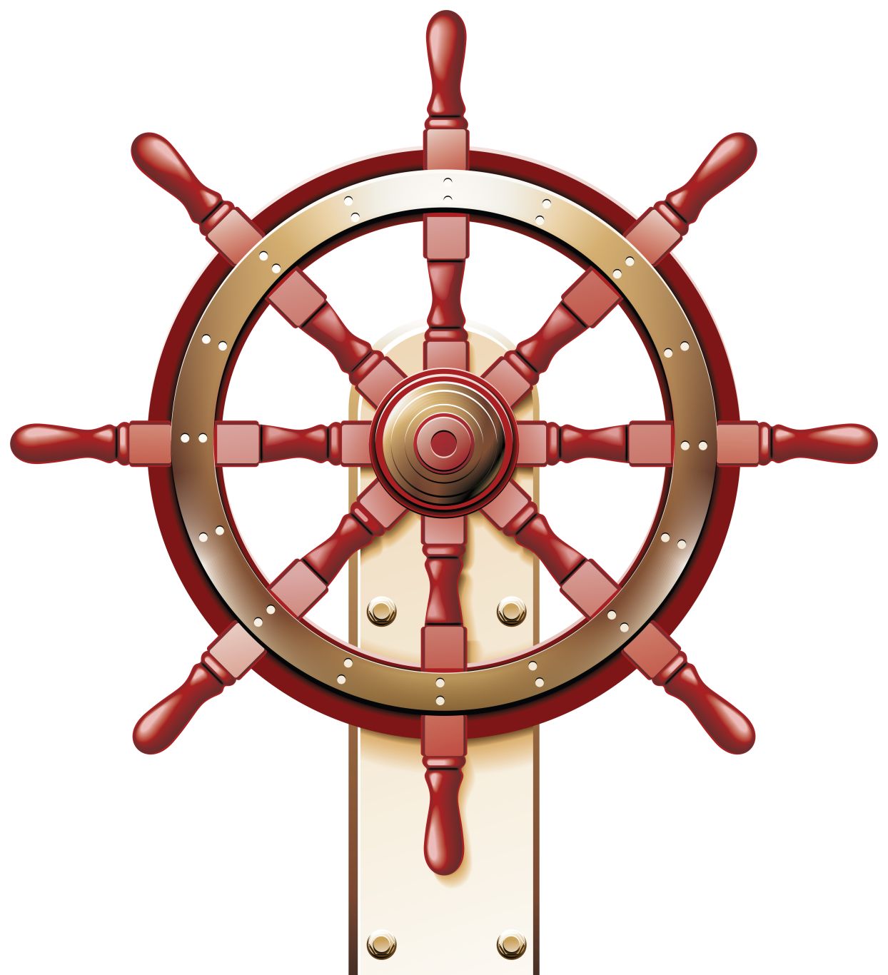 Ship's wheel, rudder PNG    图片编号:104130