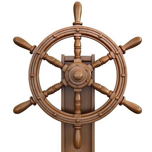 Ship's wheel, rudder PNG    图片编号:104138
