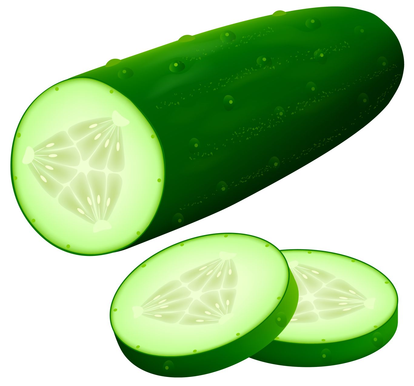 Cut cucumber PNG    图片编号:84286