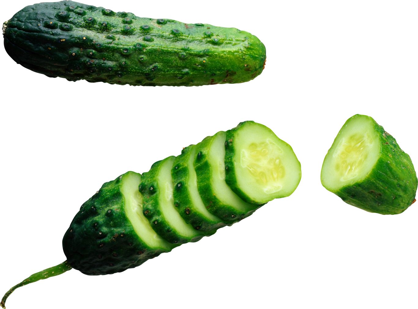 Cucumber sliced with knife PNG image    图片编号:84299