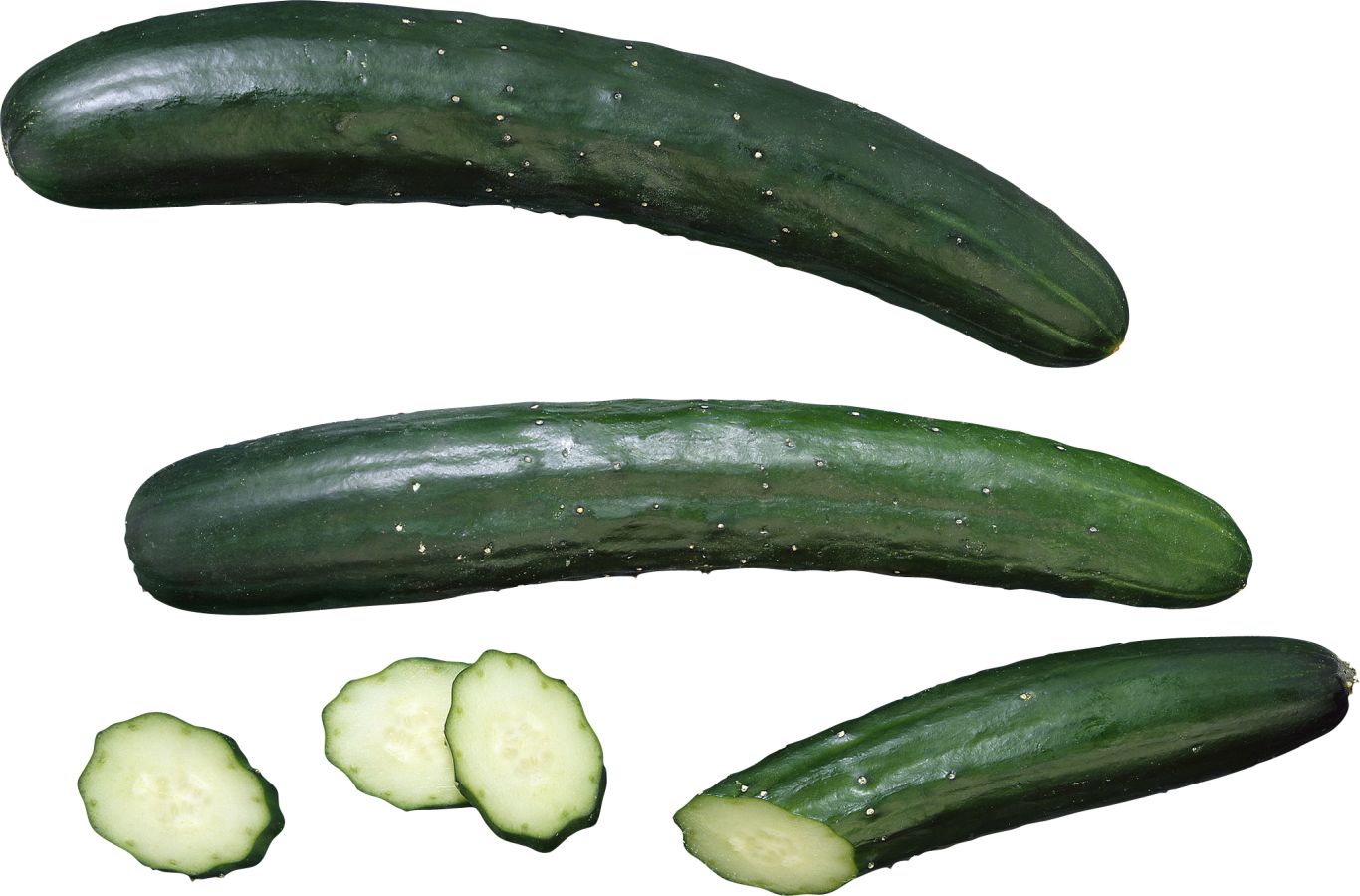 Cucumbers sliced with knife PNG    图片编号:84308