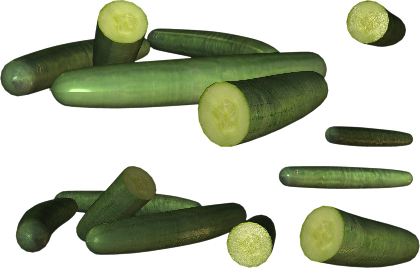 sliced cucumbers PNG    图片编号:84315