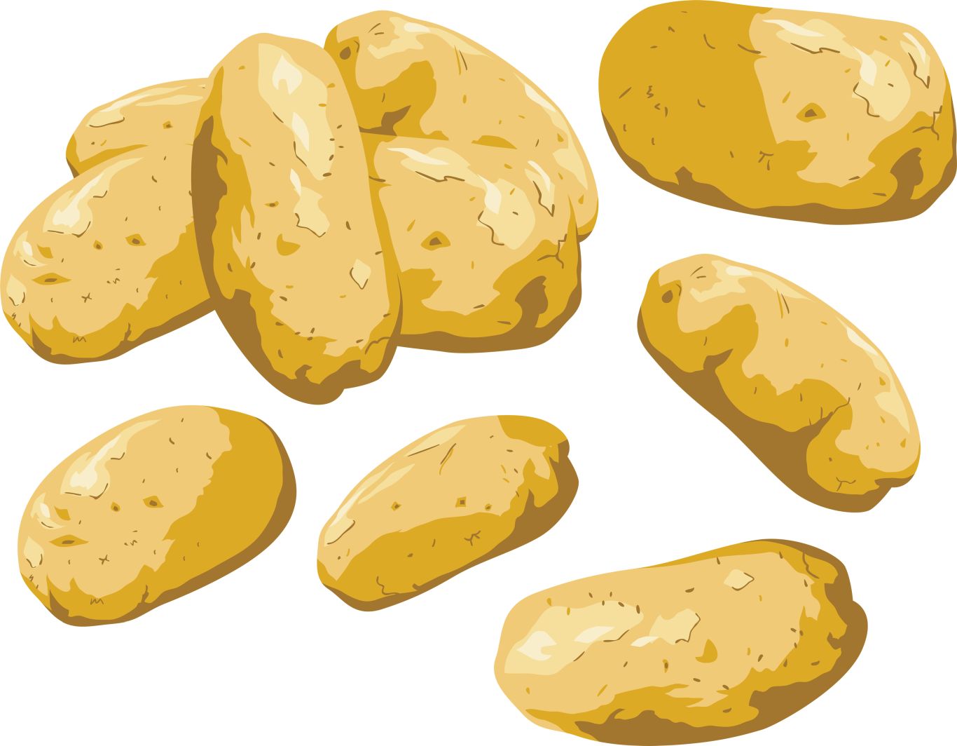 Yellow potatoes png images    图片编号:7096