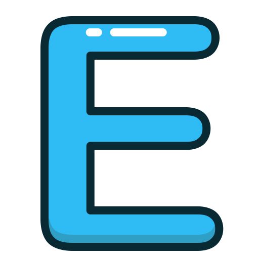 字母E PNG免抠图透明素材 16设计网编号:64375