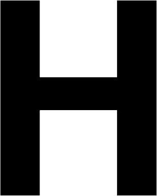 字母 H PNG透明元素免抠图素材 16素材网编号:65617
