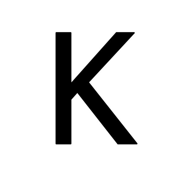 字母K PNG透明背景免抠图元素 16图库网编号:75205