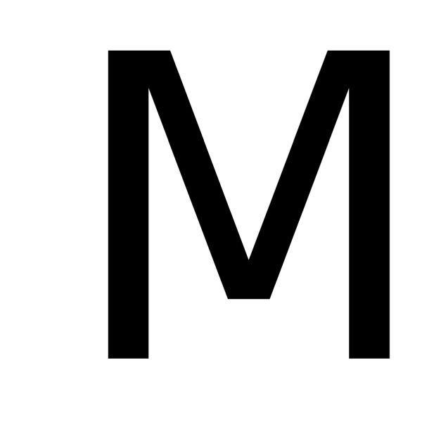 字母 M PNG免抠图透明素材 16设计网编号:81961