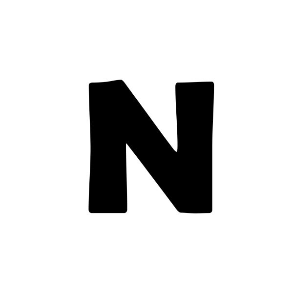 字母N PNG透明背景免抠图元素 16图库网编号:84168