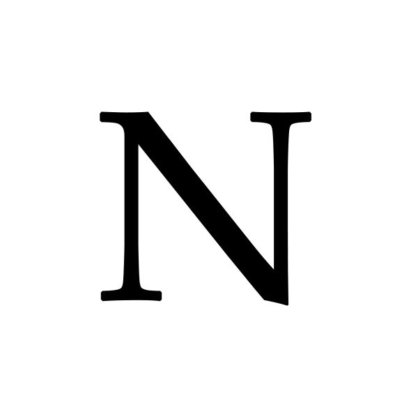 字母N PNG透明背景免抠图元素 16图库网编号:84158