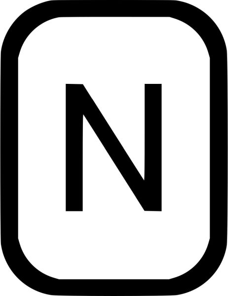 字母N PNG免抠图透明素材 16设计网编号:84216