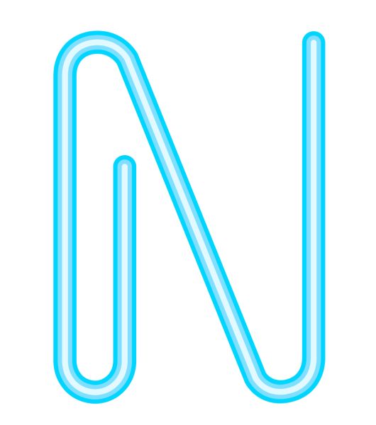 字母N PNG透明背景免抠图元素 16图库网编号:84233