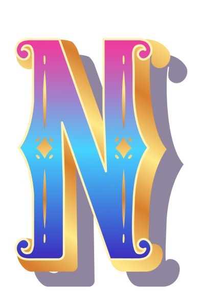 字母N PNG透明背景免抠图元素 16图库网编号:84234