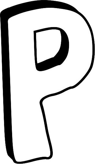字母P PNG透明背景免抠图元素 16图库网编号:91439