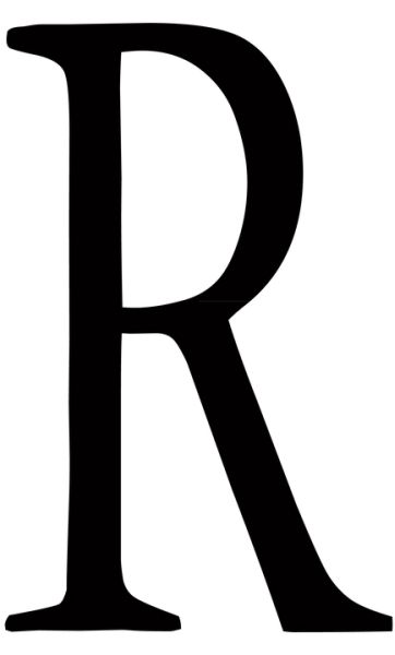 字母 R PNG透明背景免抠图元素 16图库网编号:93947