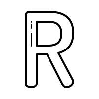 字母 R PNG免抠图透明素材 普贤居素材编号:93949