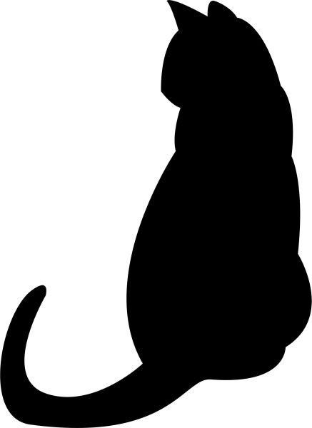 猫坐剪影 PNG免抠图透明素材 素材中国编号:50522